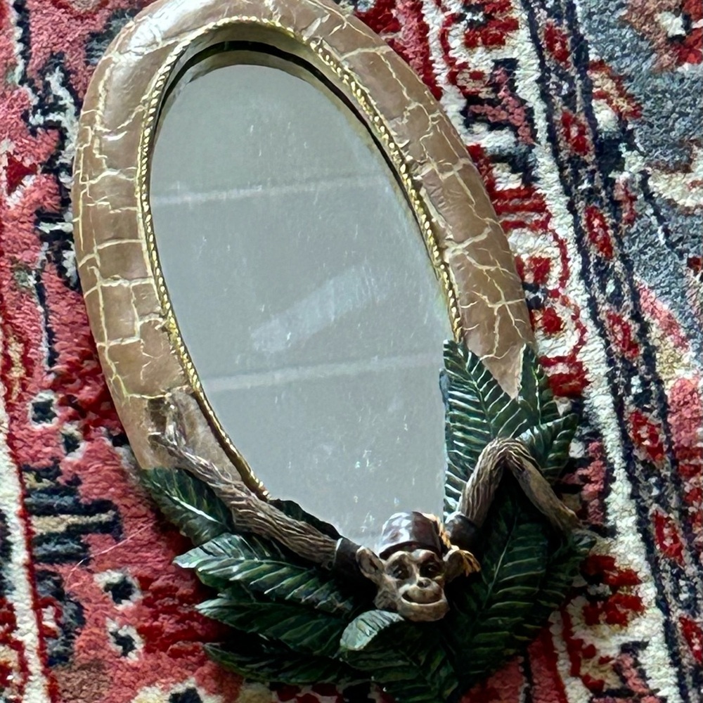 Wall Mirror with Monkey